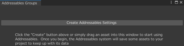 Addressables_CreateAddressablesSettings